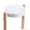 Soporte Para Plantas Sastamala De 3 Niveles Bambú Y Plástico 78 X 32 X 32 Cm - Blanco Y Natural [en.casa]