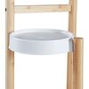 Soporte Para Plantas Sastamala De 3 Niveles Bambú Y Plástico 78 X 32 X 32 Cm - Natural Y Blanco [en.casa]