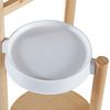 Soporte Para Plantas Sastamala De 3 Niveles Bambú Y Plástico 78 X 32 X 32 Cm - Natural Y Blanco [en.casa]