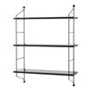 Estantería De Pared Ösel Con 3 Estantes Estructura De Acero 64 X 48 X 15 Cm - Mármol Negro [en.casa]