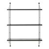 Estantería De Pared Ösel Con 3 Estantes Estructura De Acero 64 X 48 X 15 Cm - Mármol Negro [en.casa]