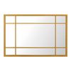 Espejo De Pared Colobraro Rectangular Para Baño Mdf 90 X 60 Cm - Dorado [en.casa]