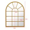 Espejo De Pared Villalago Cuadriculado En Forma De Ventana Mdf 80 X 60 Cm - Dorado [en.casa]