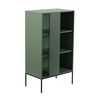 Armario Metálico Eidsvoll Con 3 Compartimentos Y Frontal Perforado Acero 135 X 75 X 45 Cm - Verde Negro [en.casa]