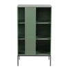 Armario Metálico Eidsvoll Con 3 Compartimentos Y Frontal Perforado Acero 135 X 75 X 45 Cm - Verde Negro [en.casa]