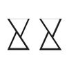 Set De 2 Patas De Mesa Karvia Forma Triangular Acero 42x30cm - Negro [en.casa]