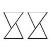 Set De 2 Patas De Mesa Karvia Forma Triangular Acero 72x55cm - Negro [en.casa]