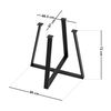 Soporte Para Mesa De Comedor Kemijärvi Acero 72x80x80cm - Negro [en.casa]