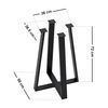 Soporte Para Mesa De Comedor Kemijärvi Acero 72x50x50cm - Negro [en.casa]