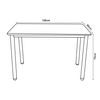 Mesa De Comedor Tammela Versátil Para 4 Personas De Acero Y Mdf 120 X 60 X 75 Cm - Blanco [en.casa]