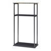 Soporte Para Leña Turku Con 2 Estantes Acero Y Aglomerado 112 X 60 X 30 Cm - Negro Efecto Madera Oscura [en.casa]