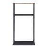 Soporte Para Leña Turku Con 2 Estantes Acero Y Aglomerado 112 X 60 X 30 Cm - Negro Efecto Madera Oscura [en.casa]