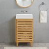 Mueble Para Debajo Del Lavabo Iveland Con Puerta 2 Compartimentos Cerrados Bambú 60 X  40 X 30 Cm - Natural [en.casa]