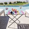 Mesa Plegable Camping Cavallino 60x40x57cm Pino/metal - Multicolor [en.casa]