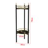 Soporte Para Plantas Oulainen Metal 79x28x28 Cm - Negro/dorado [en.casa]