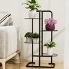 Soporte Para Plantas Pedersöre 4 Niveles Metal 83x52x25 Cm - Negro [en.casa]