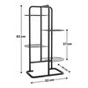 Soporte Para Plantas Pedersöre 4 Niveles Metal 83x52x25 Cm - Negro [en.casa]