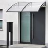 Marquesina Exterior Para Puertas Mellerud Protección Policarbonato / Plástico 200 X 100 Cm - Transparente Y Negro [en.casa]