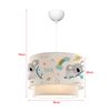 Lámpara Colgante Infantil Lurgan 1xe27 20 W Motivo De Koala Plástico Tela 70xø30 Cm Blanco [lux.pro]