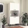 Armario Multiusos Nes Con 4 Puertas Aglomerado 135x60x32cm - Blanco [en.casa]