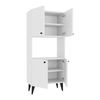 Armario Multiusos Nes Con 4 Puertas Aglomerado 135x60x32cm - Blanco [en.casa]