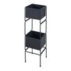 Soporte Para Plantas Sveio 2 Niveles Metal 76x20x20 Cm - Negro [en.casa]