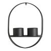 Soporte Para Plantas Vestby Con 2 Maceteros Metal 61x47x15 Cm - Negro [en.casa]