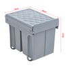 Cubo De Basura Extraíble Froland Capacidad 2 X 10 L + 1 X 20 L Plástico/acero 48 X 34 X 42 Cm - Gris [en.casa]