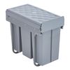 Cubo De Basura Extraíble Froland Capacidad 3 X 10 L Plástico/acero 48 X 26 X 42 Cm - Gris [en.casa]