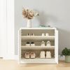 Mueble Zapatero Løten 3 Compartimentos Para 6 Pares Mdf 62 X 63 X 36 Cm - Blanco [en.casa]