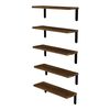 Set De 5 Estantes Flotantes Frogn Aglomerado 90x15x15 Cm - Madera/negro [en.casa]