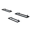 Set De 3 Estantes De Vino Flesberg De Pared Acero 27x9cm - Negro [en.casa]