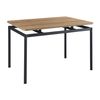 Mesa De Comedor Hemnes Rectangular 4 Personas Acero Mdf 120x70x75 Cm - Efecto Roble Negro [en.casa]