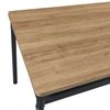 Mesa De Comedor Hemnes Rectangular 4 Personas Acero Mdf 120x70x75 Cm - Efecto Roble Negro [en.casa]