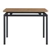 Mesa De Comedor Hemnes Rectangular 4 Personas Acero Mdf 100x60x75 Cm - Efecto Roble Negro [en.casa]