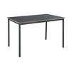 Mesa De Comedor Lindesberg 4 Personas Acero Mdf 120x70x75 Cm - Gris Negro [en.casa]