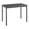 Mesa De Comedor Lindesberg 4 Personas Acero Mdf 100x60x75 Cm - Gris Negro [en.casa]