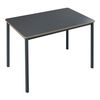 Mesa De Comedor Lindesberg 4 Personas Acero Mdf 100x60x75 Cm - Gris Negro [en.casa]