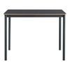 Mesa De Comedor Lindesberg 4 Personas Acero Mdf 100x60x75 Cm - Gris Negro [en.casa]