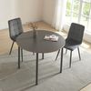 Mesa De Comedor Lindesberg Redonda 4 Personas Acero Mdf Ø 100x75 Cm - Gris Negro [en.casa]