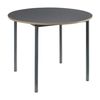 Mesa De Comedor Lindesberg Redonda 4 Personas Acero Mdf Ø 100x75 Cm - Gris Negro [en.casa]