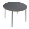 Mesa De Comedor Lindesberg Redonda 4 Personas Acero Mdf Ø 100x75 Cm - Gris Negro [en.casa]