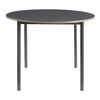 Mesa De Comedor Lindesberg Redonda 4 Personas Acero Mdf Ø 100x75 Cm - Gris Negro [en.casa]