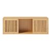 Estantería De Pared Grums Con 2 Puertas Bambú 93x20x33cm - Natural [en.casa]