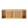 Estantería De Pared Grums Con 2 Puertas Bambú 93x20x33cm - Natural [en.casa]