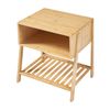 Mesa Auxiliar Håbo Con 1 Estante Bambú 50x45x36cm - Natural [en.casa]