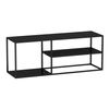 Mesa De Centro Solund Con 2 Estantes Acero 120x50x50cm - Negro Mate [en.casa]