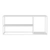 Mesa De Centro Solund Con 2 Estantes Acero 120x50x50cm - Blanco Mate [en.casa]