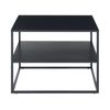 Mesa De Centro Solund Con 1 Estante Acero 60x60x45cm - Negro Mate [en.casa]