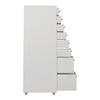 Archivador Móvil Kökar Con 8 Cajones 109x28x41 Cm Acero - Blanco [en.casa]